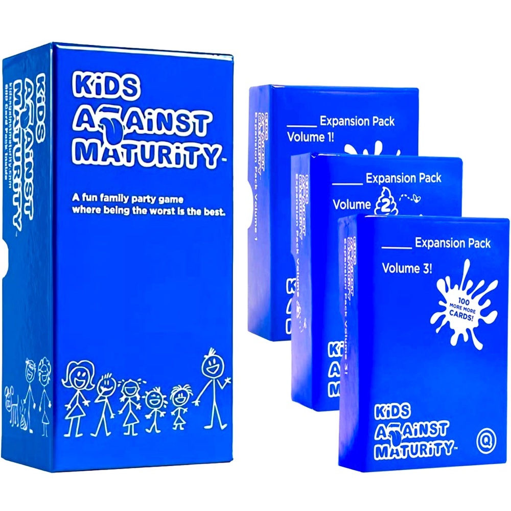Kids Against Maturity Game + 3️⃣ EXTRA packs